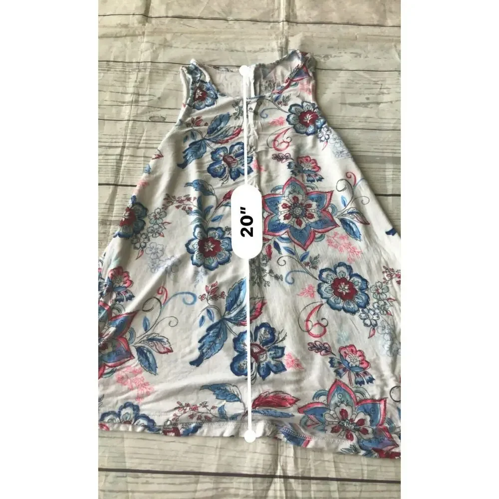 Justice Girl’s Floral Tank Dress Kid’s Youth Size 12